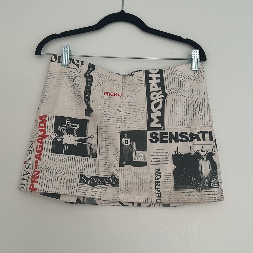 With Jean Safety Mini Skirt | Read All About It - Picture 2 of 2